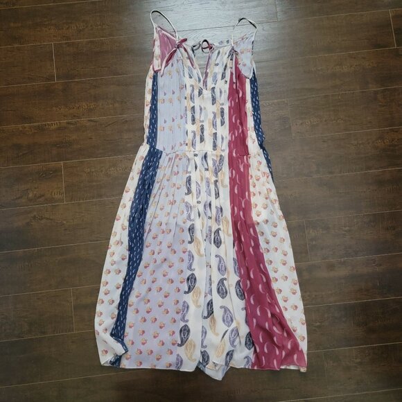 Anthropologie ML Monique Lhuillier Tapestry Pleated Maxi Dress Womens 0P Boho - Picture 2 of 8